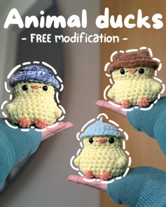 FREE MODIFICATION - Chubby duck animal hats💗