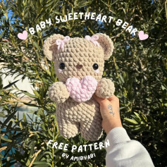 Free pattern (full) baby sweatheart bear