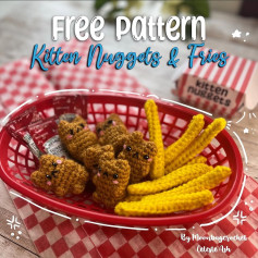 FREE PATTERN KITTEN NUGGETS & FRIES