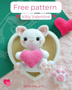 free pattern kitty valentine