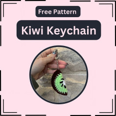 free pattern kiwi keychain