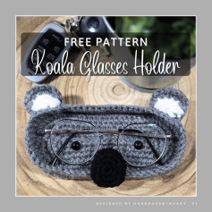 free pattern koala glasses holder