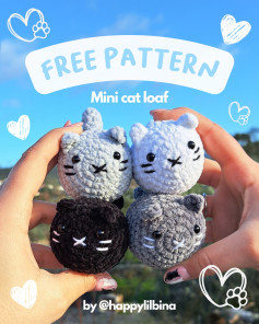 FREE PATTERN: Mini Cat Loaf 🐱🍞