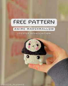 🖤FREE PATTERN | No Face Marshmallow🖤