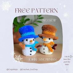 free pattern no sew john snowman