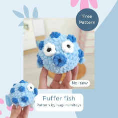 free pattern no sew puffer fish