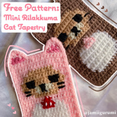 FREE PATTERN: Rilakkuma Cat Tapestry ⋆ ˚｡⋆୨୧˚