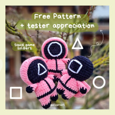 free pattern squid game soldiers