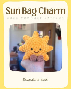 Free pattern Sun bag charm