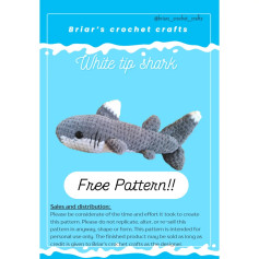 free pattern white tip shark