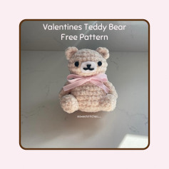 Free Valentines teddy pattern💘