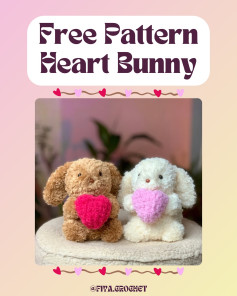 💗HEART BUNNY CROCHET PATTERN 💗