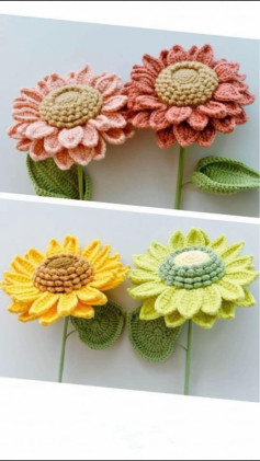 how to crochet a flower base sunflower