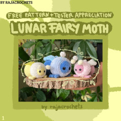 ‎‧₊˚✧ Lunar fairy moth plush { Free pattern and tester appreciation } ✧˚₊‧