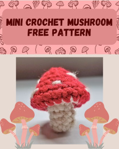 mini crochet mushroom free pattern