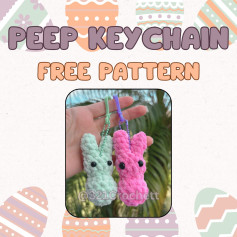 peep keychain free pattern