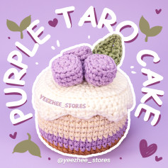 purple taro cake crochet pattern