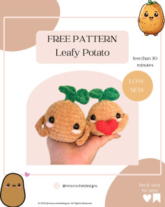 ✨SUPRISEEEE FREE PATTERN 🔔✨ IT’S PATTERNRELEASE DAAAY! LEAFY POTATO 🥔