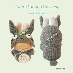 totoro labubu costume free pattern