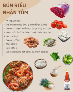 bún riêu nhân tôm