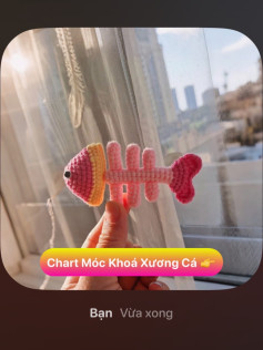 chart móc khoá xương cá #xh #🧶 #moclen #chart #theanh28