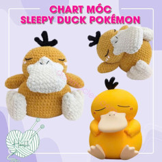 Chart móc Sleepy Psyduck pokémon Chart Pokémon cho fan pikachu