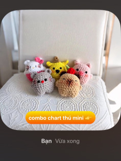 combo chart thú mini
