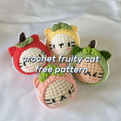 crochet fruity cat free pattern ❣