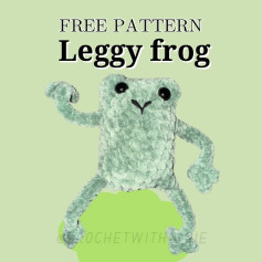 Free crochet leggy frog pattern 🐸