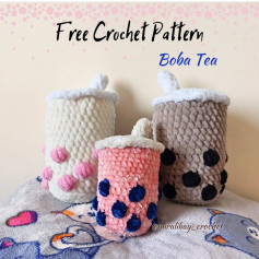 free crochet pattern boba tea