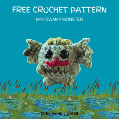 free crochet pattern mini swamp monster