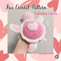 free crochet pattern valentines turtle