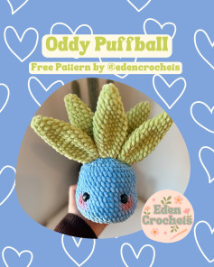 FREE ODDY PUFFBALL PATTERN 🩵💚