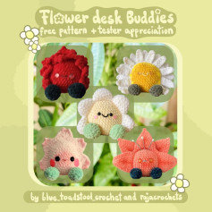 Free pattern Flower desk Buddies