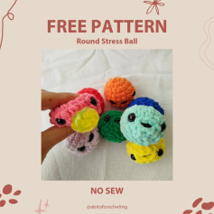 free pattern round stress ball no sew