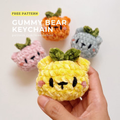 Free Pattern The Gummy Bear Keychain! 🍓🍊🍋🍏🍒✨🐻💞🎬✨