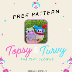 free pattern topsy turuy the tiny clowns