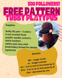 free pattern tubby platypus