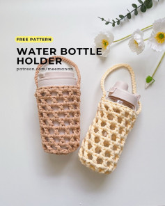 free pattern water bottle holder