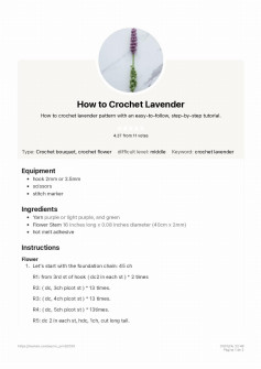 How to Crochet Lavender