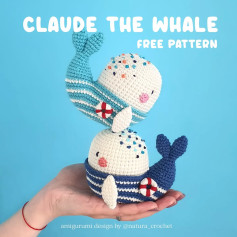 I hope you enjoy this little Claude the Whale 🌊💙