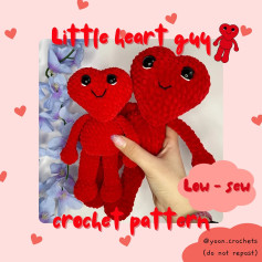 little heart guy crochet pattern low sew