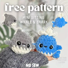 mini sitting whale & shark