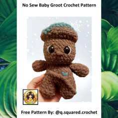 no sew Baby Groot crochet pattern