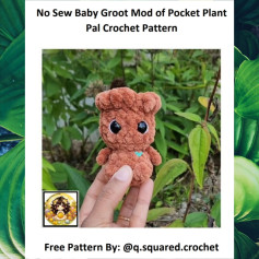 no sew baby groot mod of pocket plant pal crochet pattern