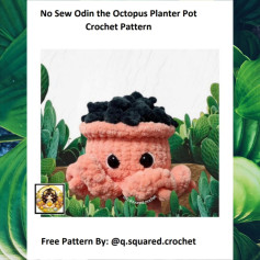 no sew odin the octopus planter pot crochet pattern