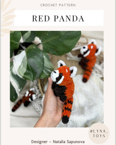 red panda crochet pattern No sewing