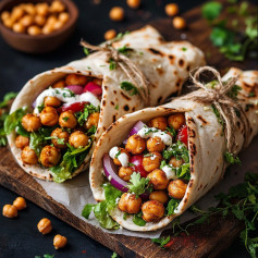 Spicy Buffalo Chickpea Wraps