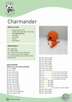Charmander crochet pattern