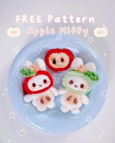 free pattern apple miffy